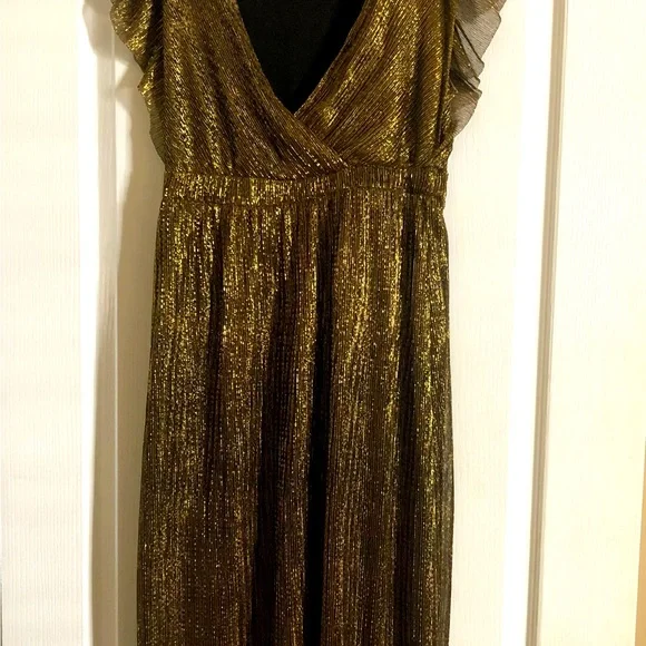 june hudson Dresses Gold Metallic Dress From Nordstrom Size